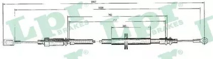 Трос ручного гальма передній C0524B LPR