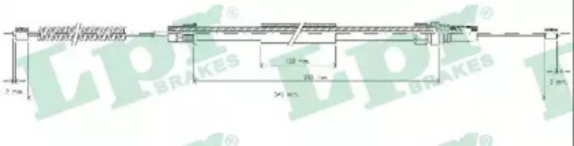 Трос ручника задній правий C0629B LPR