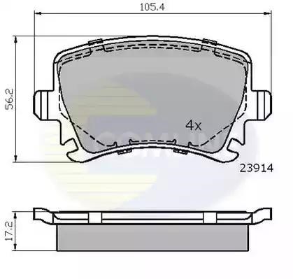 Задні колодки CBP01284 COMLINE