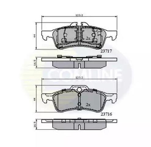 Комплект задніх колодок CBP01317 COMLINE