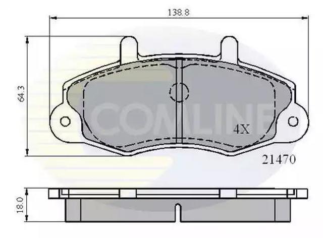 Передні гальмівні колодки CBP0132 COMLINE
