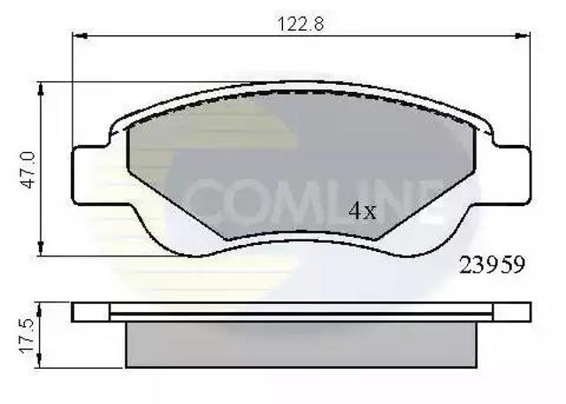 Колодки передні CBP01552 COMLINE