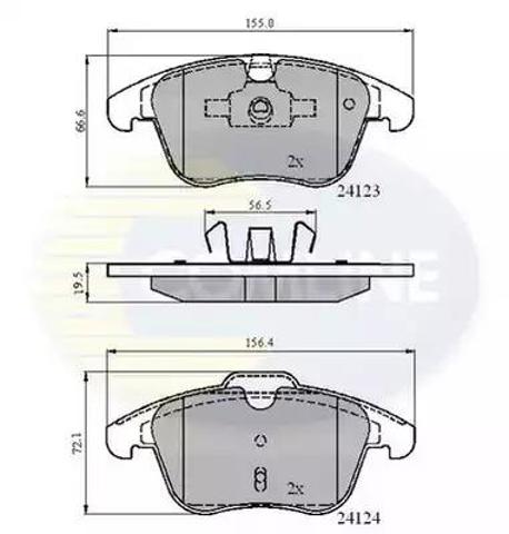 Колодки гальмівні передні, дискові CBP01591 COMLINE