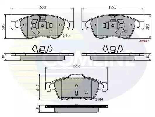 Колодки передні CBP01677 COMLINE