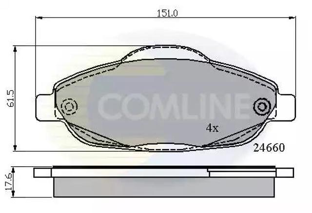 Колодки передні CBP01765 COMLINE