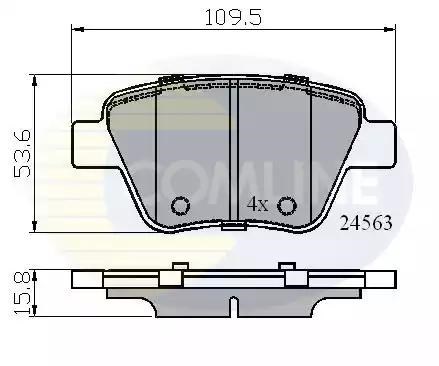 Комплект задніх колодок CBP02022 COMLINE