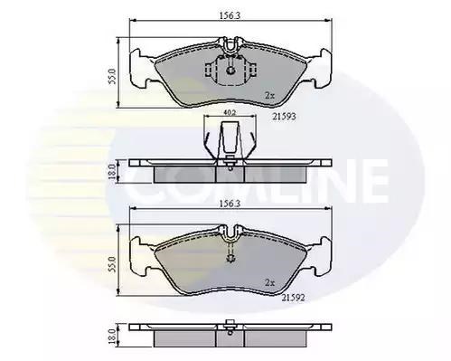 Колодки гальмівні задні, дискові CBP0478 COMLINE
