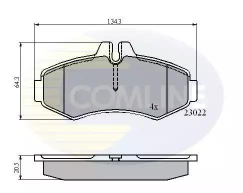 Колодки гальмівні дискові комплект CBP0480 COMLINE