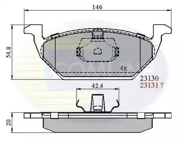 Колодки передні CBP0737 COMLINE
