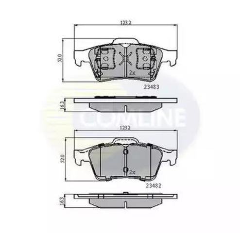 Задні гальмівні колодки CBP0946 COMLINE