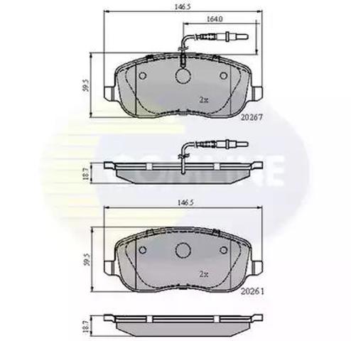 Колодки гальмівні дискові комплект CBP11158 COMLINE