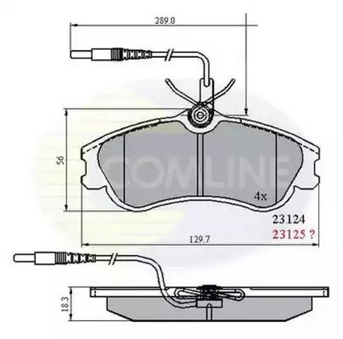 Передні гальмівні колодки CBP1174 COMLINE