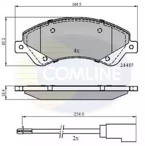Колодки гальмівні передні, дискові CBP21511 COMLINE