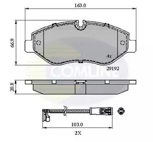 Гальмівні колодки CBP21555 COMLINE