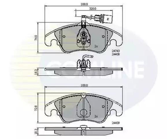Колодки гальмівні дискові комплект CBP21789 COMLINE