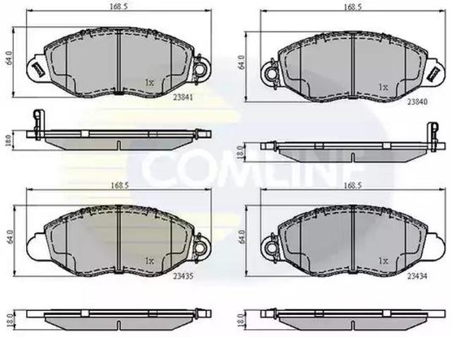 Колодки гальмівні дискові комплект CBP31107 COMLINE