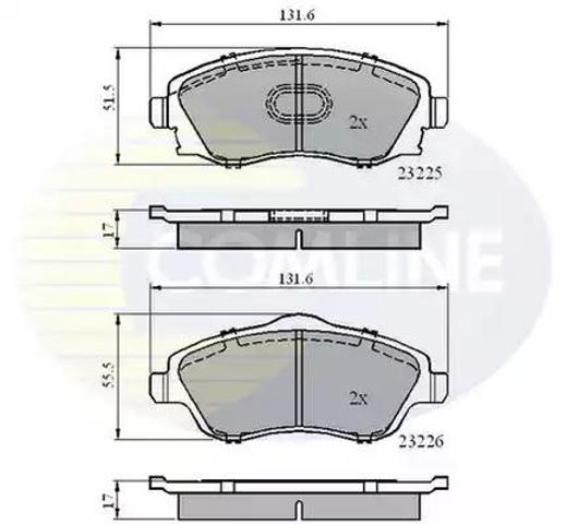 Колодки гальмівні дискові комплект CBP31112 COMLINE