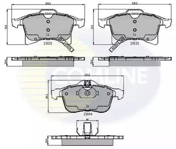 Колодки гальмівні дискові комплект CBP31307 COMLINE