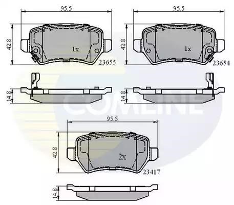 Колодки гальмівні задні, дискові CBP31551 COMLINE