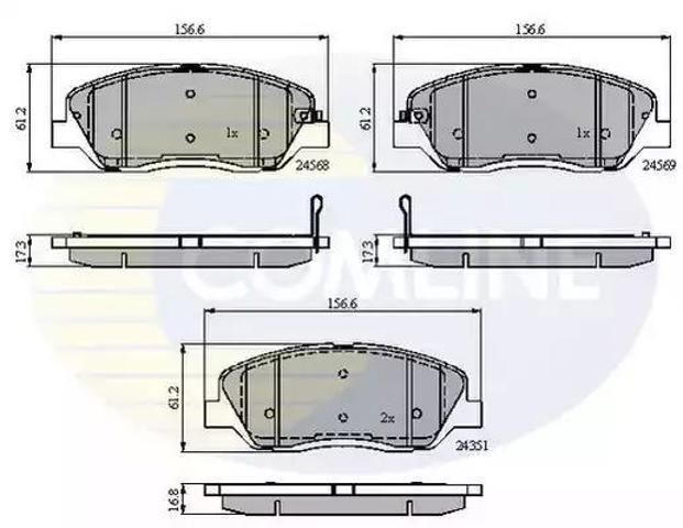Колодки гальмівні дискові комплект CBP31676 COMLINE