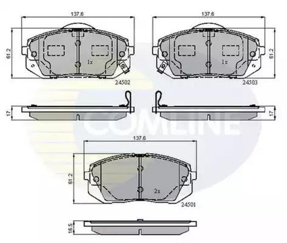Колодки передні CBP31768 COMLINE