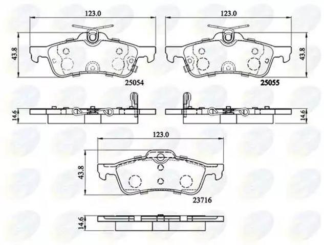 Комплект задніх колодок CBP32204 COMLINE