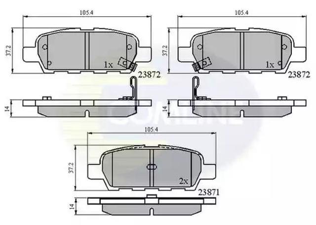 Задні гальмівні колодки CBP3912 COMLINE