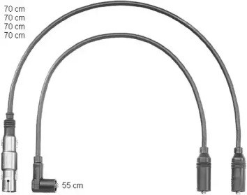 Комплект кабелів запалювання beru zef1180 CLS043