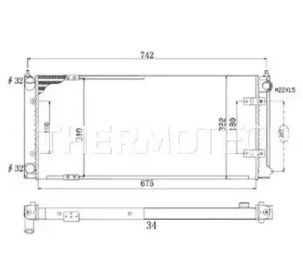 Радіатор водяний D7W028TT THERMOTEC