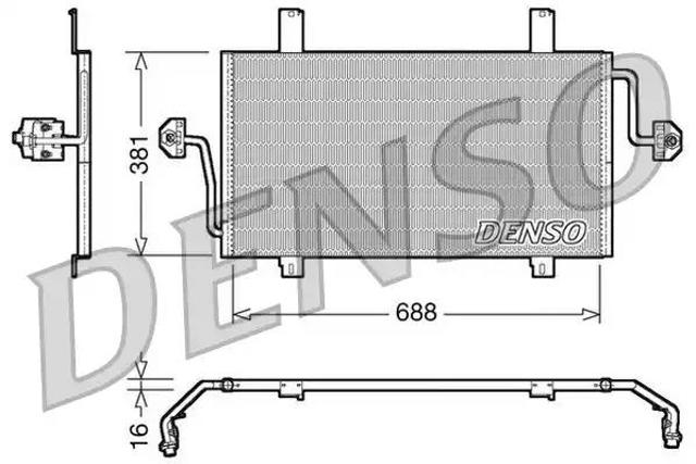 Радіатор кондиціонера DCN23016 DENSO