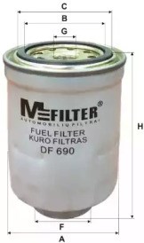 Фільтр тонкого очищення палива DF690 MFILTER