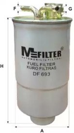 Фільтр-відстійник палива грубої очистки DF693 MFILTER