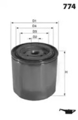 Фільтр очищення масла відцентровий ELH4277 MECAFILTER