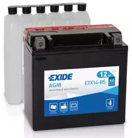Акумуляторна батарея, АКБ ETX14BS EXIDE