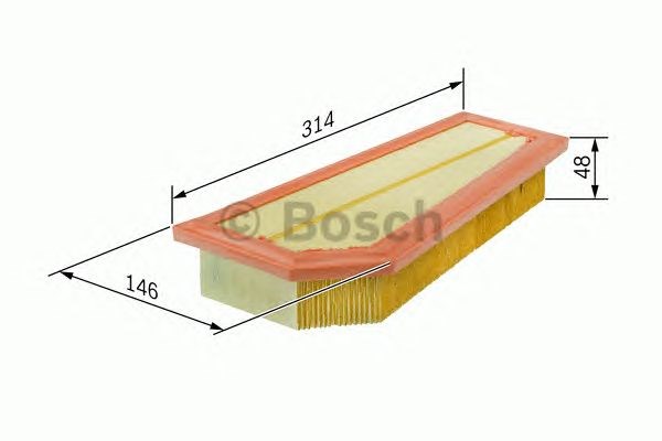 Автомобільний фільтр повітря F026400134 BOSCH