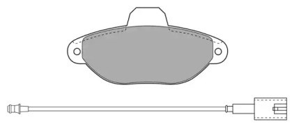 Комплект гальмівних колодок з 4 шт. дисків FBP-0911-01