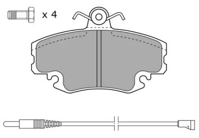 Комплект гальмівних колодок з 4 шт. дисків FBP-0920