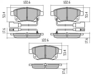 Комплект задніх колодок FBP1452 FREMAX