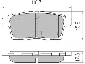 Колодки гальмівні задні FBP-1842