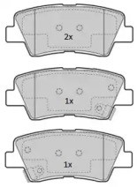 Комплект гальмівних колодок з 4 шт, дисків FBP-1846