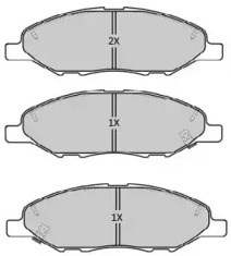 Комплект гальмівних колодок  - дискові FBP-1884