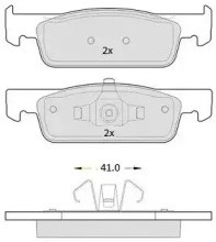 Передні гальмівні колодки FBP1893 FREMAX