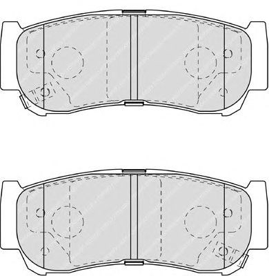 Комплект гальмівних колодок з 4 шт, дисків FDB1910