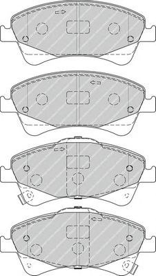 Ferodo toyota гальмівні колодки передн,avensis 09-,auris 07- FDB4326