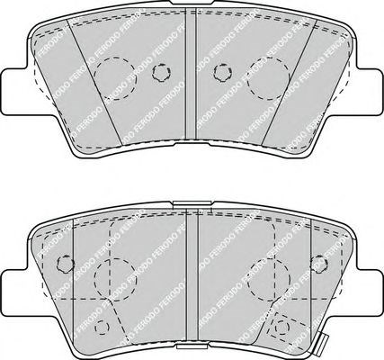 Колодки гальмівні дискові задні hyundai elantra 11- (вир-во mobis) FDB4387