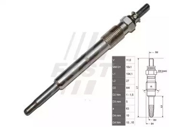 Свічки розжарювання FT82732 FAST