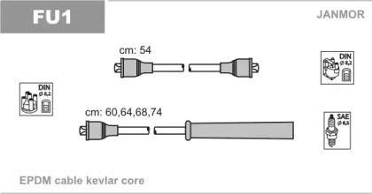 Комплект кабелів високовольтних FU1