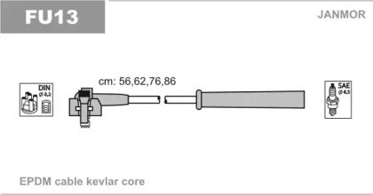 Комплект кабелів високовольтних FU13