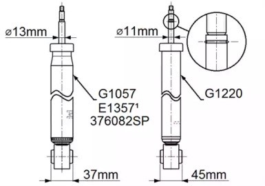 Підвіска амортизатора / аморт. стійки G1220 MONROE
