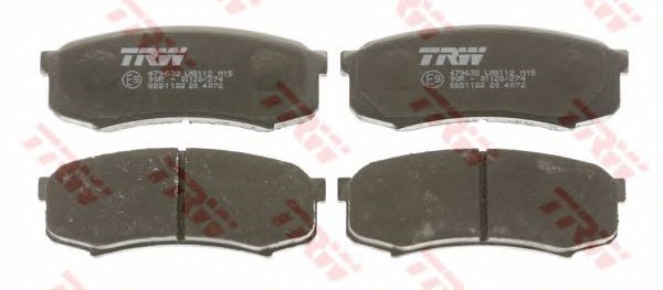 Колодки гальмові задні, дискові GDB1182 TRW